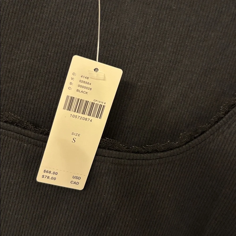 New Maeve Blk Ribbed Top with Lace Detail by anthropology Size S & M - Picture 4 of 11